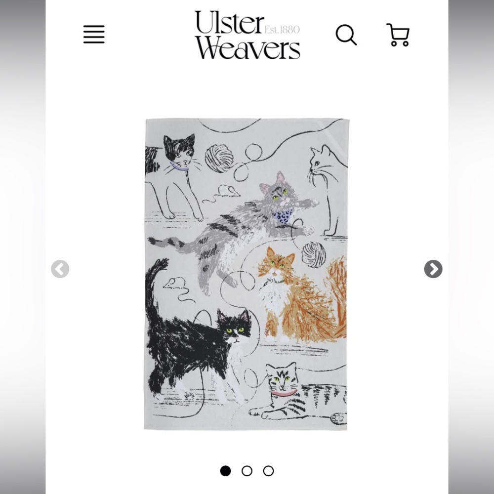 ULSTER WEAVERS 🐾 Feline Friends Cat Kitchen Towel - Picture 5 of 6